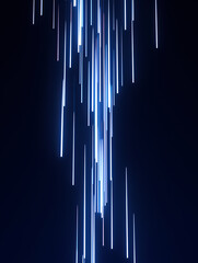 Blue glowing fiber optic graphic poster web page PPT background