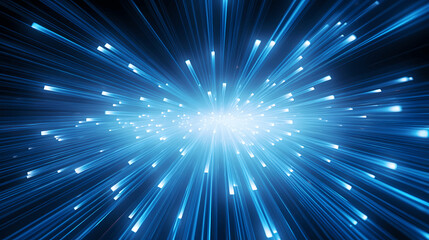 Blue glowing fiber optic graphic poster web page PPT background