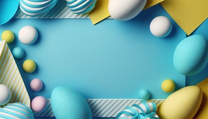 easter holiday banner accessories at wooden