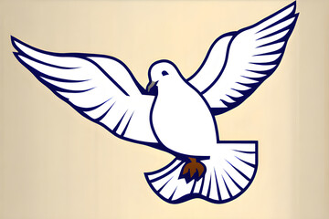 A hopeful message is expressed with a dove symbolizing peace. Generative AI