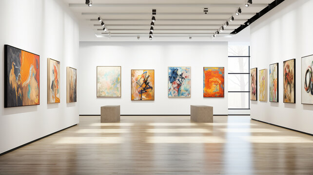 interior of a modern art gallery