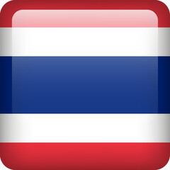 Thailand flag button. Square emblem of Thailand. Vector Thai flag, symbol. Colors correctly.