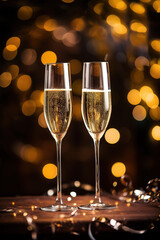 Champagne glasses, celebration drinks - Christmas, Birthdays, Weddings