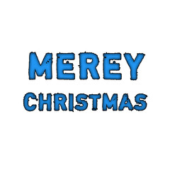 Merey Christmas text in blue colour transferant background png