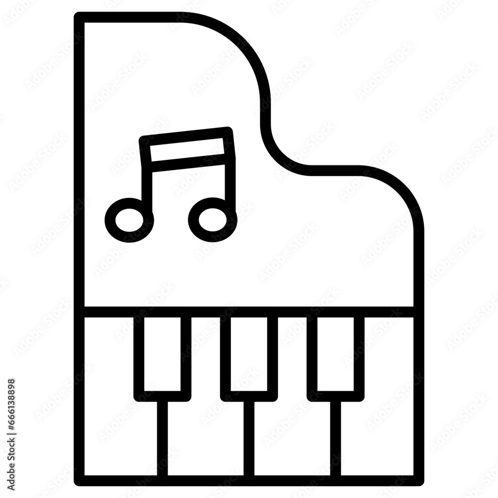 Sticker piano icon