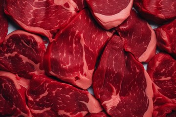 background of red meat. Generative AI