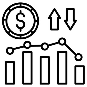 Increase and Decrease in Rate Icon