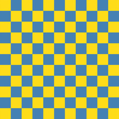 Checkered seamless blue and yellow pattern background use for background design, print, social networks, packaging, textile, web, cover, banner and etc.