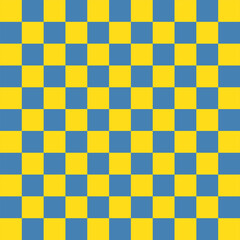 Checkered seamless blue and yellow pattern background use for background design, print, social networks, packaging, textile, web, cover, banner and etc.