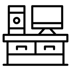 Computer Table Icon