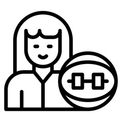 Woman Fitness Icon