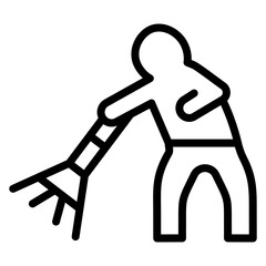 Man Sweeping Floor Icon