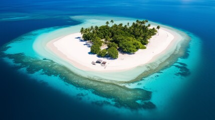 Obraz premium Pristine island aerial view