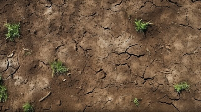 nature ground background texture of dried land soil