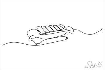 continuous line art drawing of saron musical instrument