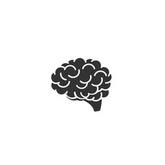 Silhouette of the brain on a white background, Brain icon line, Vector illustration