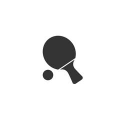Table tennis gray line icon. Sport symbol vector illustration