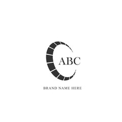 ABC logo. A B C design. White ABC letter. ABC, A B C letter logo design. Initial letter ABC linked circle uppercase monogram logo. - obrazy, fototapety, plakaty