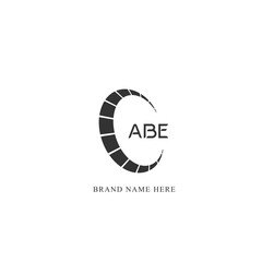 ABE logo. A B E design. White ABE letter. ABE, A B E letter logo design. Initial letter ABE linked circle uppercase monogram logo.