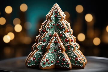 Christmas Tree Gingerbread Generative AI