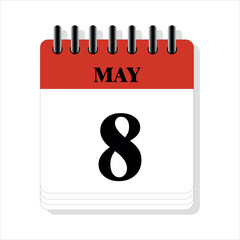 May 8 calendar date design