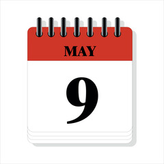 May 9 calendar date design