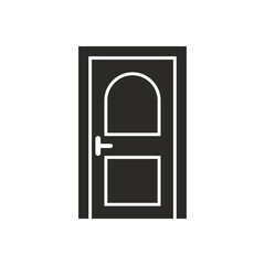 Door icon. Vector icon isolated on white background.