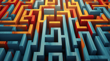 colorful maze, paths
