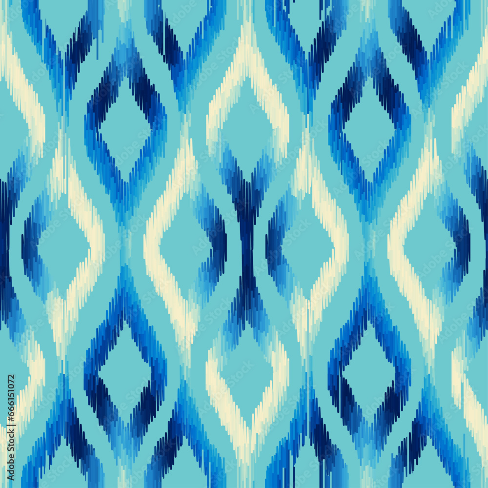 Poster geometric abstract grunge vintage pattern. aztec ikat style. seamless vector image.
