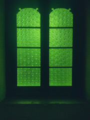 window with background