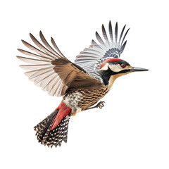 woodpecker isolated on a transparent background PNG, Generative Ai - obrazy, fototapety, plakaty