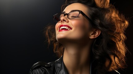  Smiling Surprised Woman Shut Eyesphotorealistic Photo , Background Image , Beautiful Women, Hd