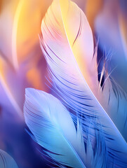 Purple feather graphic poster web page PPT background