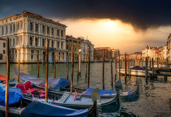 Early Morning View on Canale Grande in Venice, Italy