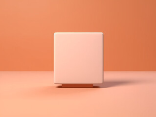 3d rendering of minimal geometric square shapes. Podium for product presentation.