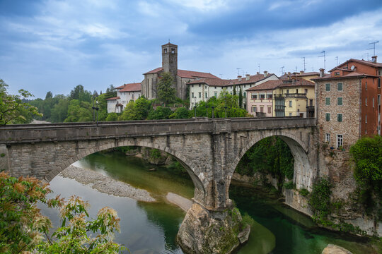 Cividale del Friuli on a rainy day, Udine, Italy