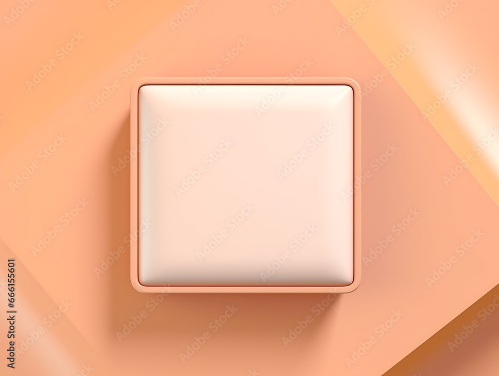 Poster 3d rendering of minimal geometric square shapes. podium for product presentation.