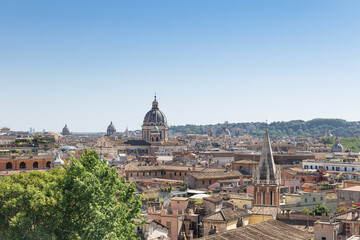 Fototapeta na wymiar Rome panorama on a sunny day, Lazio, Italy