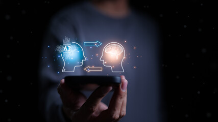 AI prompt generator concept. Chat with AI, Artificial Intelligence. by enter command prompt for...