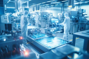 Silicon Processor Chip Manufacturing Factory