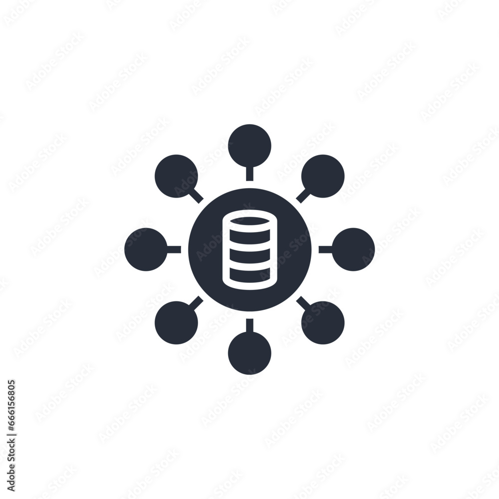Poster big data icon. vector.editable stroke.linear style sign for use web design,logo.symbol illustration.