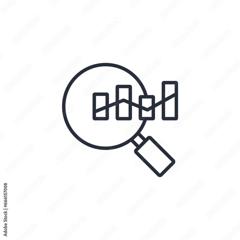 Poster data analysis icon. vector.editable stroke.linear style sign for use web design,logo.symbol illustra