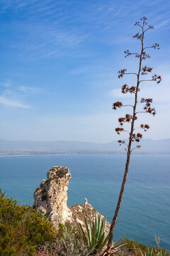 Amazing coastal views at Torre del Poetto near Cagliari, Sardinia, Italy