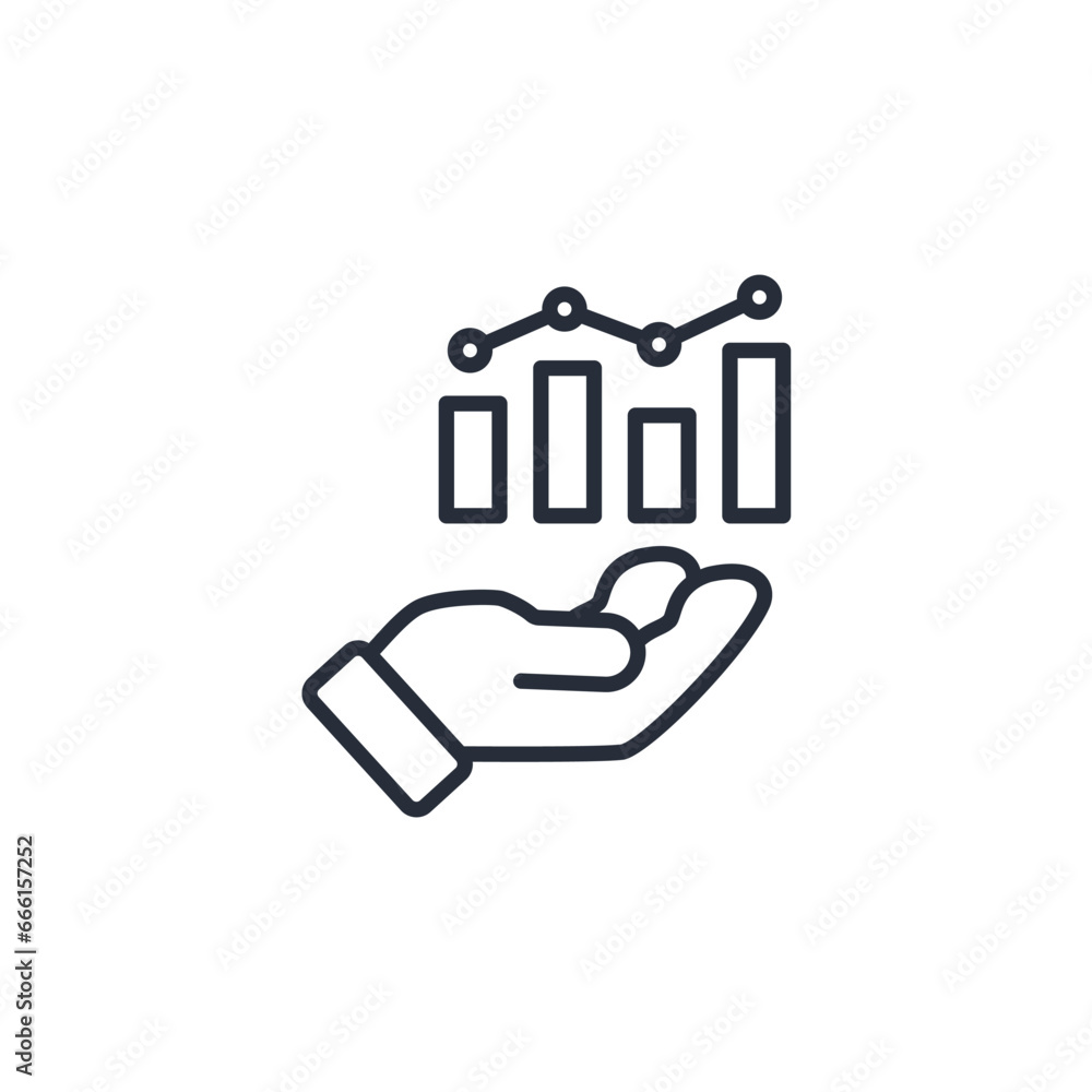 Poster data analytics icon. vector.editable stroke.linear style sign for use web design,logo.symbol illustr