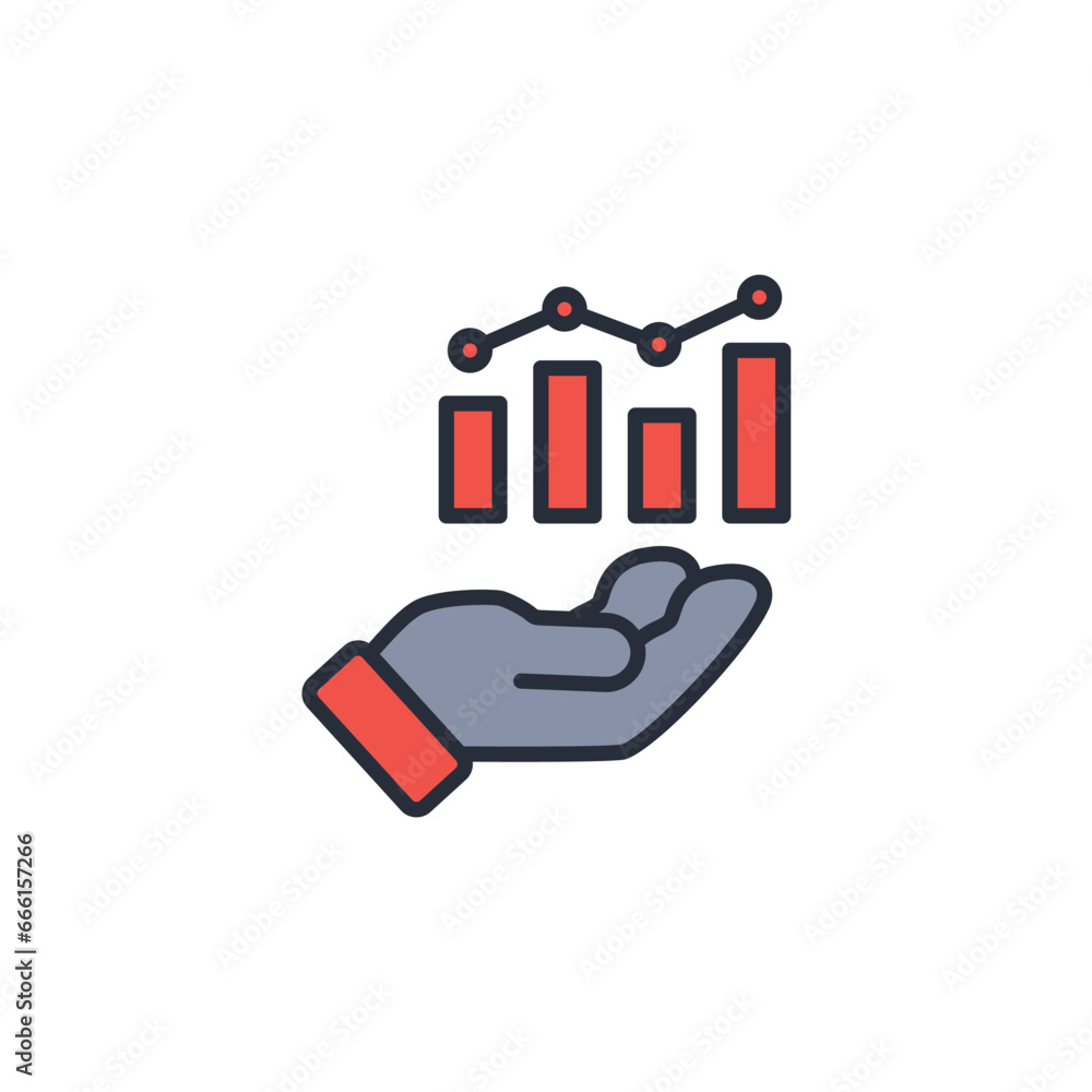 Poster data analytics icon. vector.editable stroke.linear style sign for use web design,logo.symbol illustr