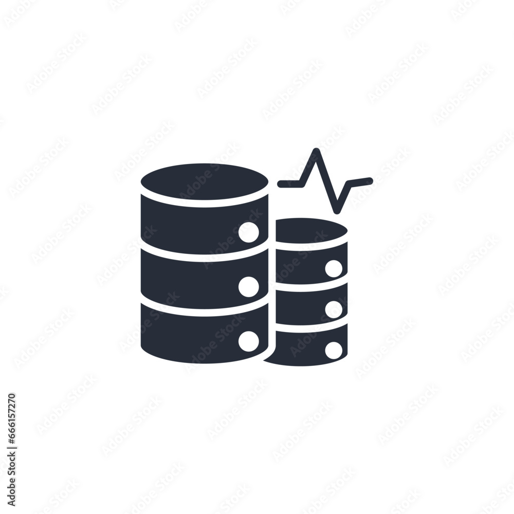 Poster data base icon. vector.editable stroke.linear style sign for use web design,logo.symbol illustration