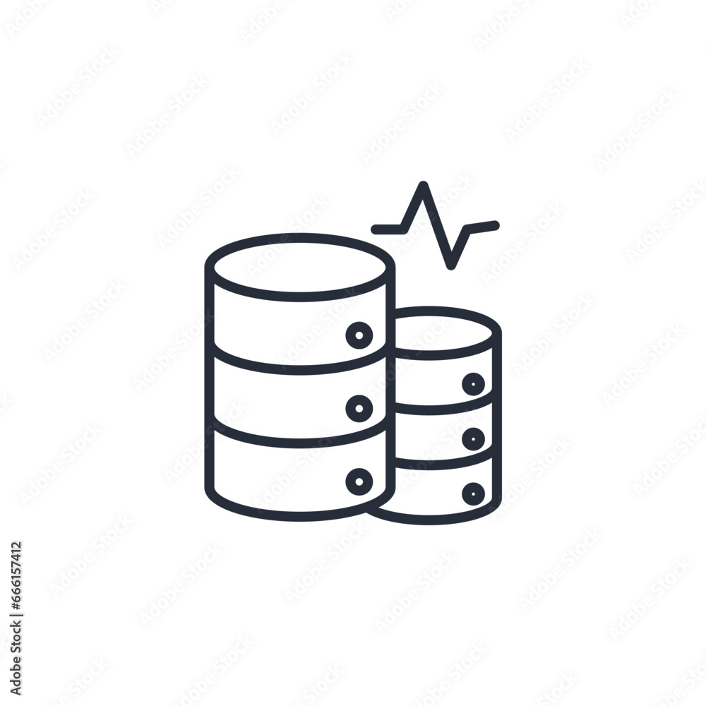 Poster data base icon. vector.editable stroke.linear style sign for use web design,logo.symbol illustration