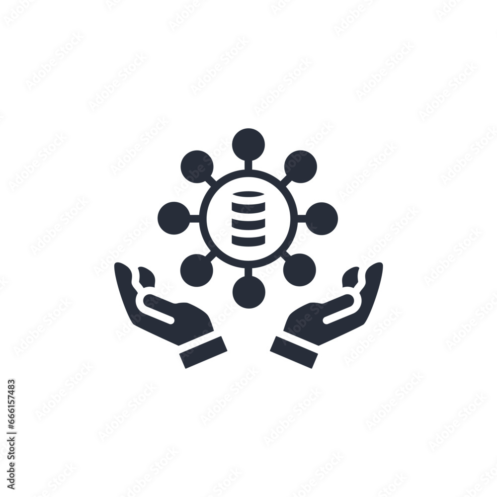 Poster data management icon. vector.editable stroke.linear style sign for use web design,logo.symbol illust