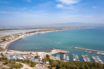 Spiaggia del Poetto near Cagliari, located Sardinia, Italy