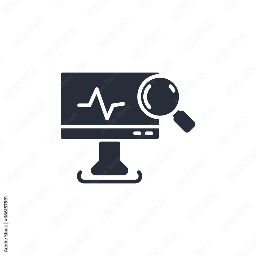 Poster monitoring icon. vector.editable stroke.linear style sign for use web design,logo.symbol illustratio